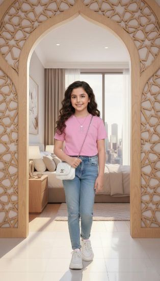 صورة تيشيرت ck وردي بناتي